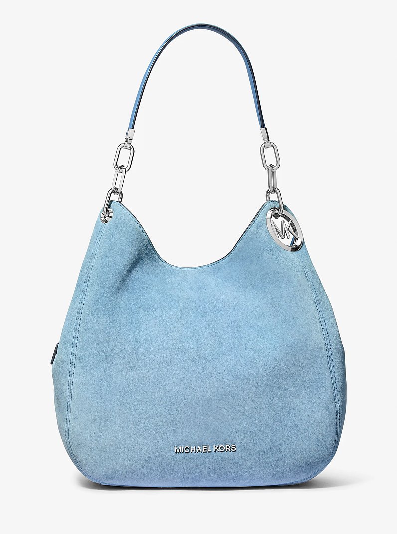 Lillie Large Suede Shoulder Bag in CHAMBRAY | Michael Kors