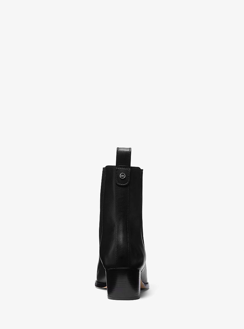 Kinlee Leather Ankle Boot in BLACK | Michael Kors