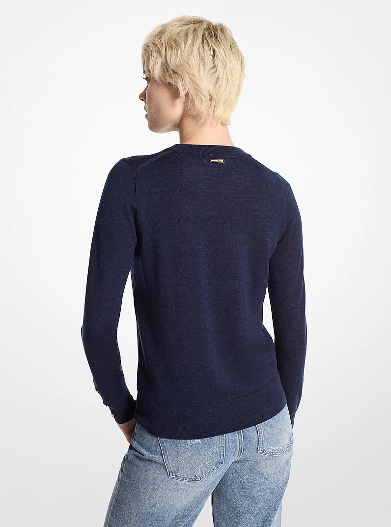 Pull en laine m&eacute;rinos in MIDNIGHTBLUE | Michael Kors