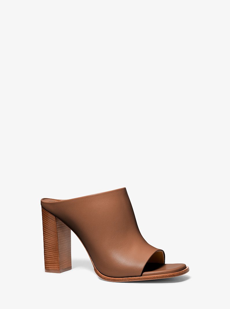 Natasha Leather Mule in BRANCH | Michael Kors