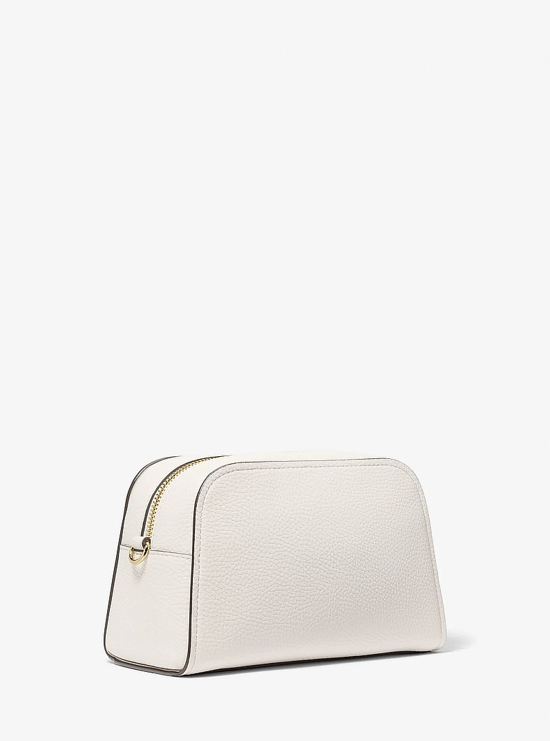 Ashton Extra-Small Heart Embellished Strap Camera Crossbody Bag in LT CREAM | Michael Kors
