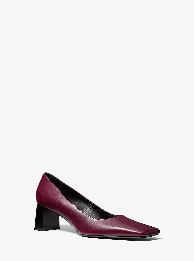 Maria Leather Pump in WINE | Michael Kors