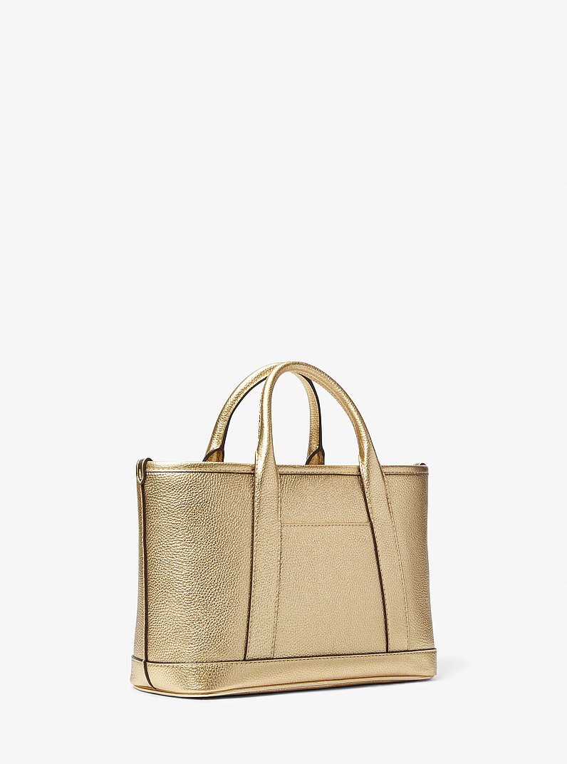 Henkeltasche Luisa Small aus Leder in Metallic-Optik