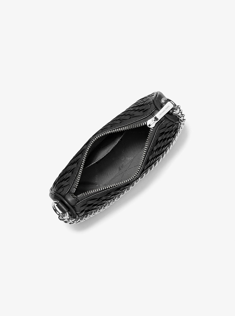 Bandolera Carmela peque&ntilde;a tejida in NEGRO | Michael Kors