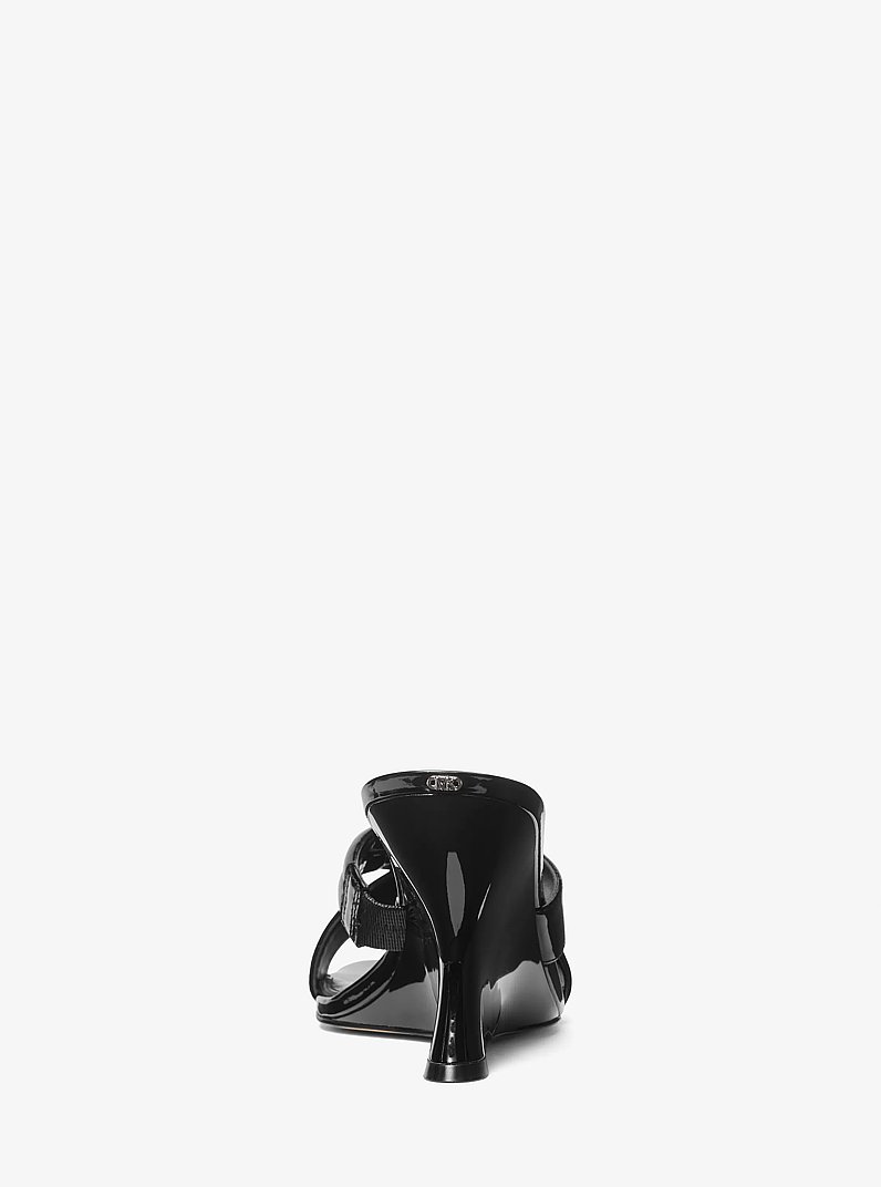 Nadina Patent Leather Mule in BLACK | Michael Kors
