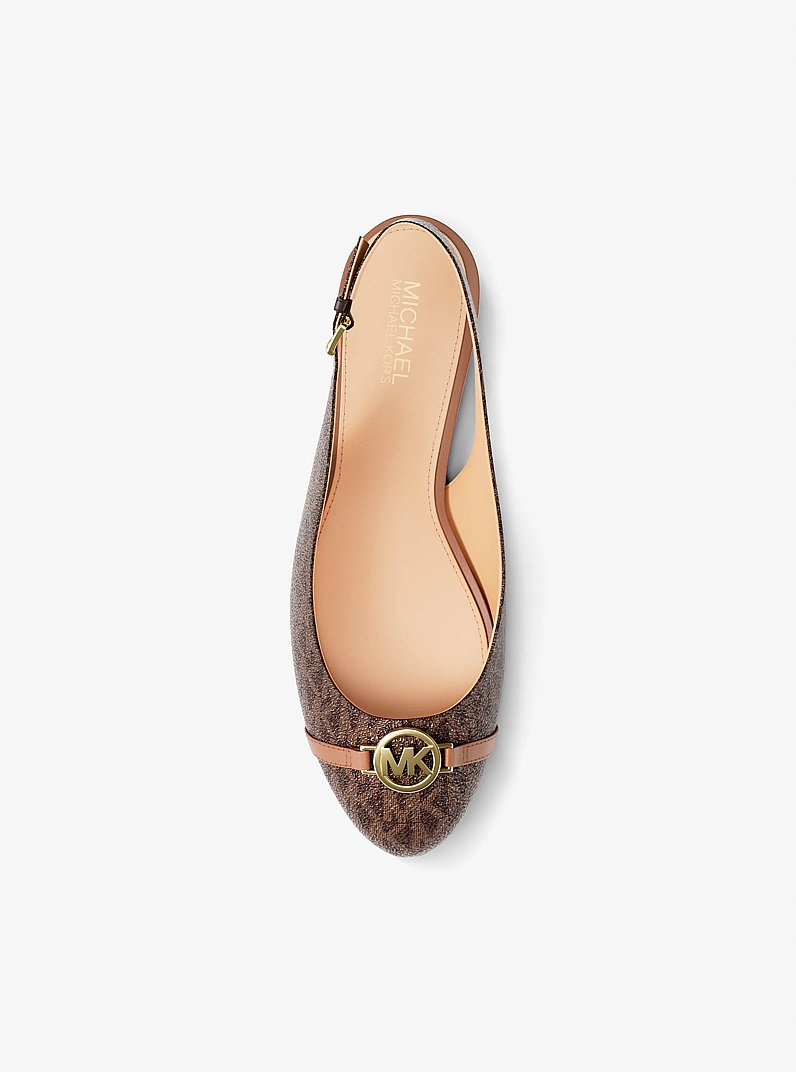 Dori Signature Logo Slingback Flat in BROWN MULTI | Michael Kors