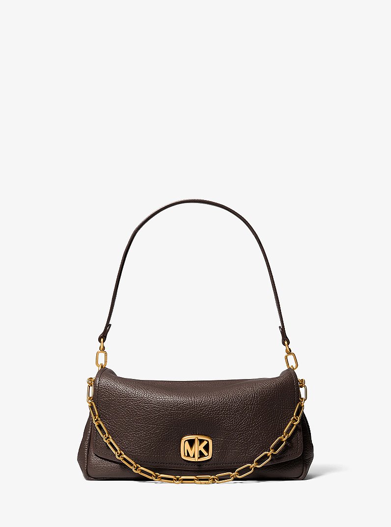 Grand sac &agrave; &eacute;paule convertible Bryant en cuir textur&eacute; in CHOCOLAT | Michael Kors