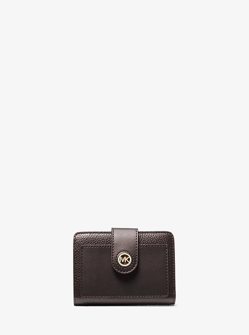 Petit portefeuille Mercer en cuir in CHOCOLAT | Michael Kors