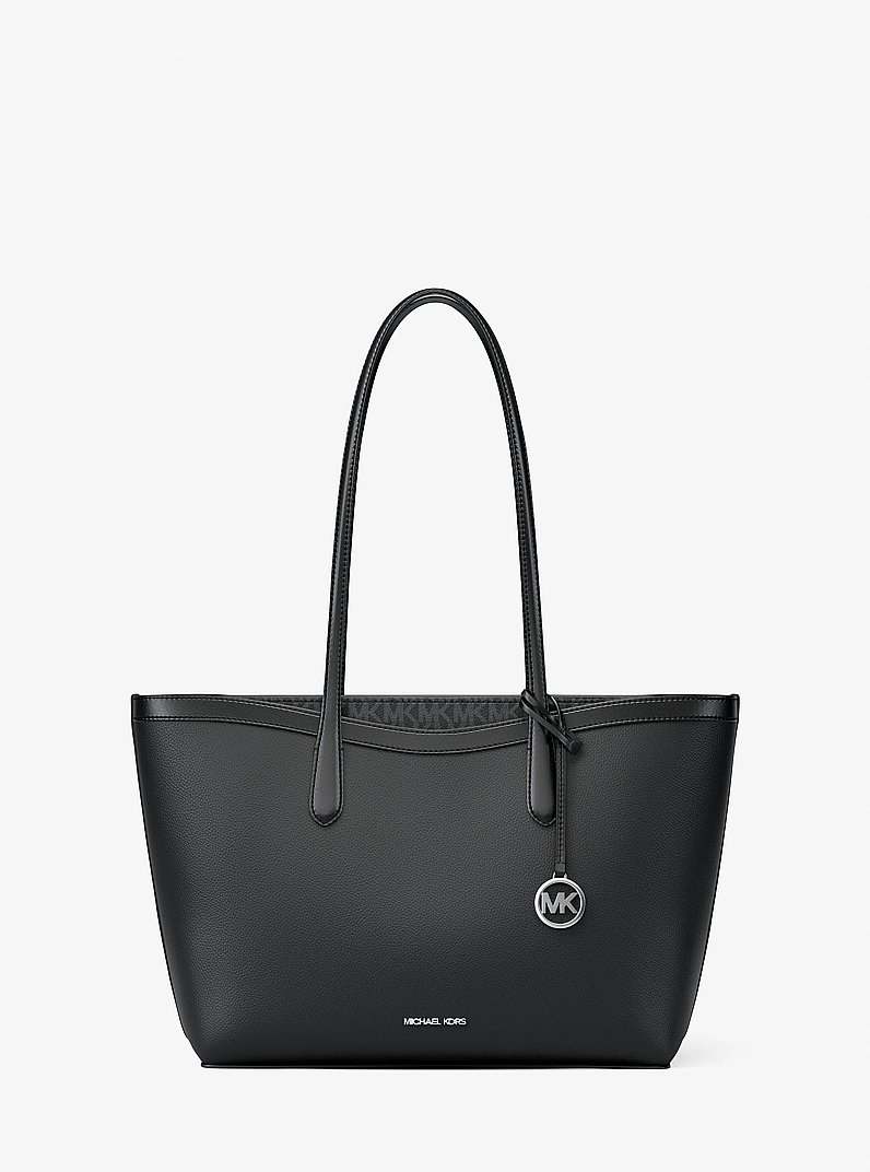 Bolso tote Arden grande de piel granulada in NEGRO | Michael Kors