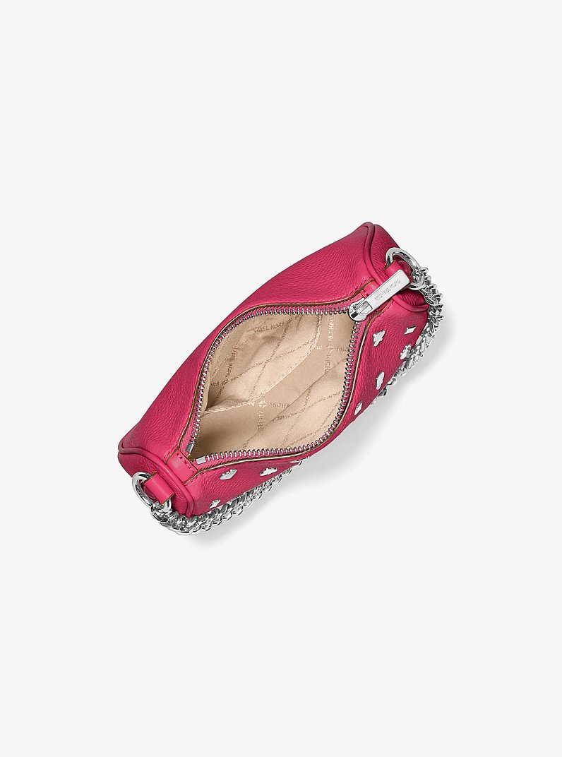 Carmela Small Embellished Convertible Crossbody Bag in DK RASPBERRY | Michael Kors