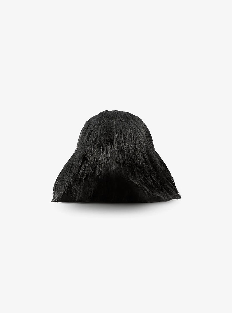 Long Haired Shearling Hat in BLACK | Michael Kors
