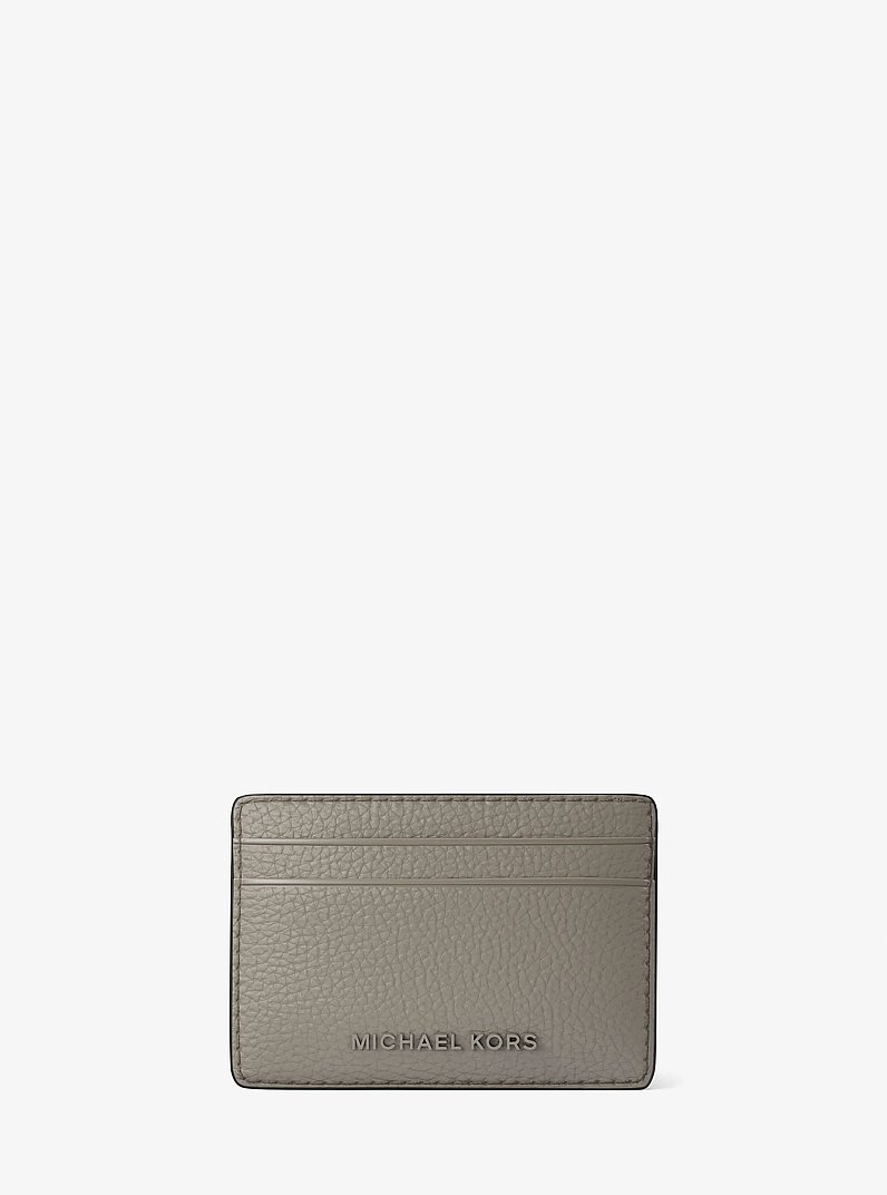 Jet Set Pebbled Leather Card Case in BIRCH | Michael Kors