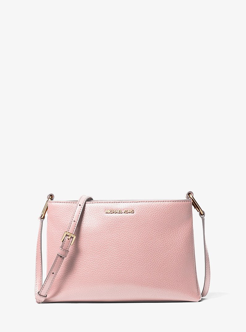 Trisha Medium Pebbled Leather Crossbody Bag in POWDER BLUSH | Michael Kors