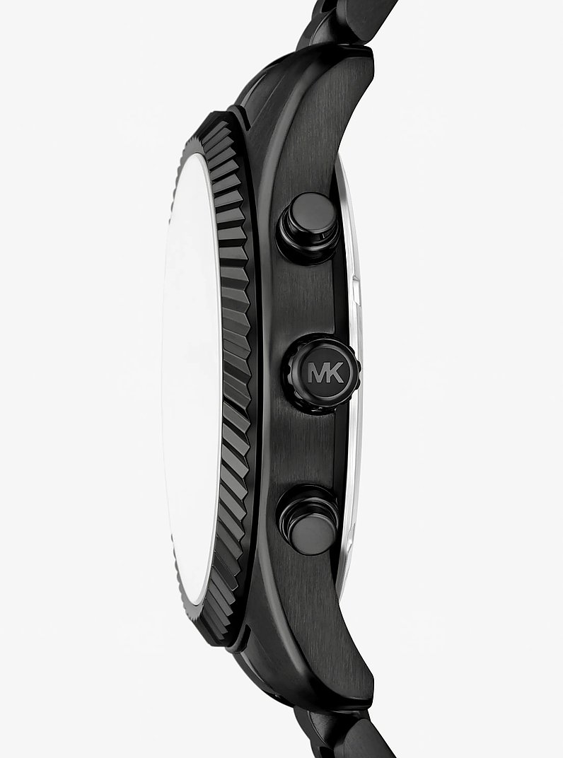 Oversized Lexington Black-Tone Watch in BLACK | Michael Kors