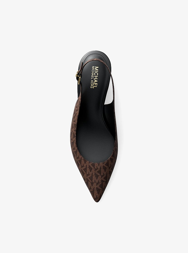 Amali Signature Logo Pump in MARR&Oacute;N | Michael Kors