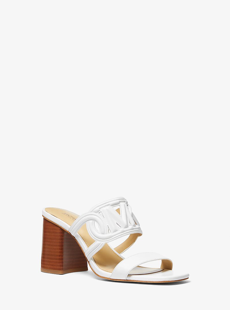 Alma Leather Sandal in OPTIC WHITE | Michael Kors