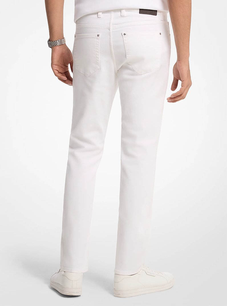 Parker Straight-Leg Denim Jeans in WHITE | Michael Kors