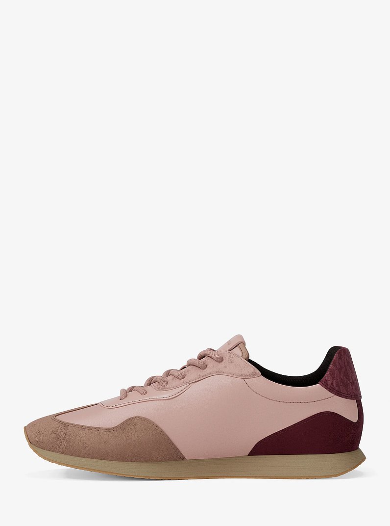 Essex Mixed-Media Trainer in CHERRY | Michael Kors