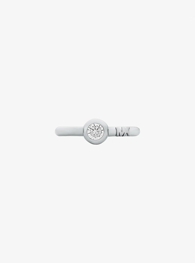 Round Stone Ring in SILVER | Michael Kors