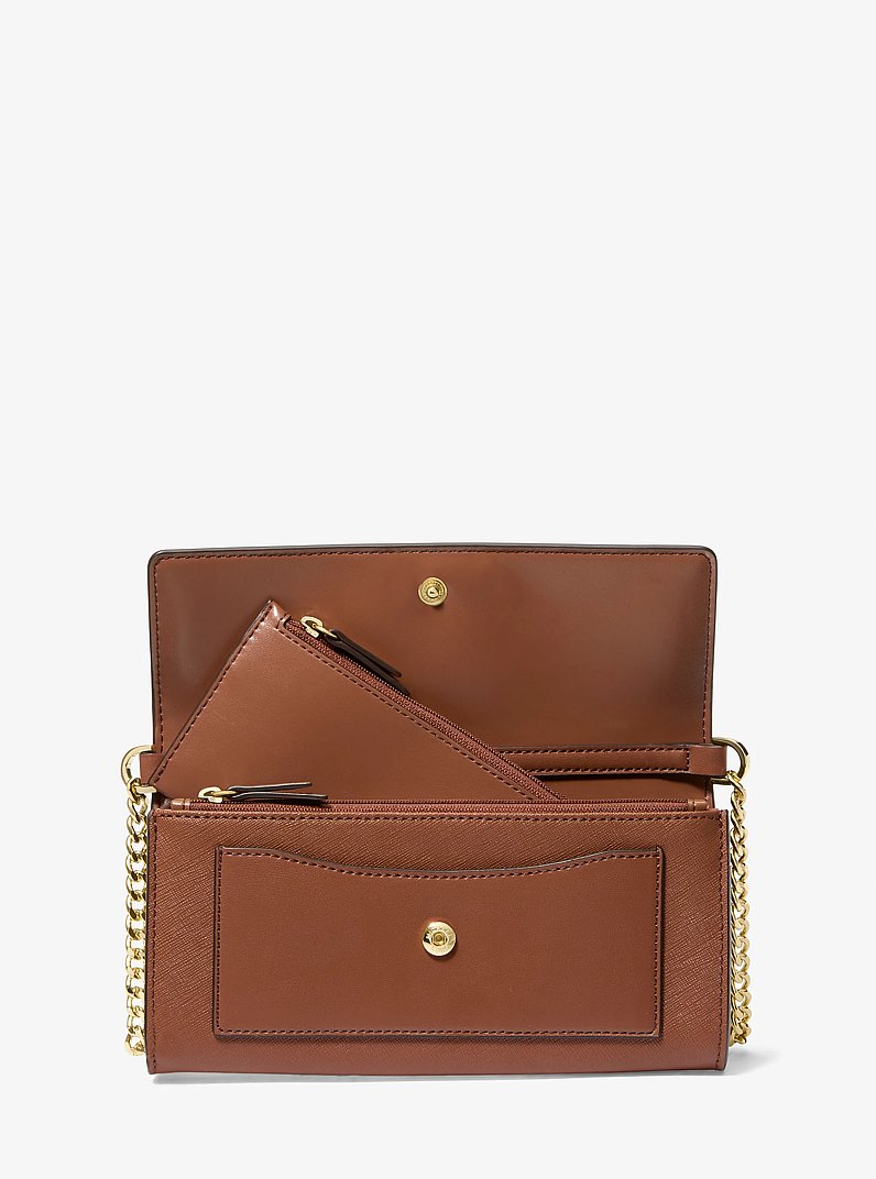 Jet Set Medium Saffiano Leather 2-in-1 Convertible Crossbody Bag in LUGGAGE | Michael Kors