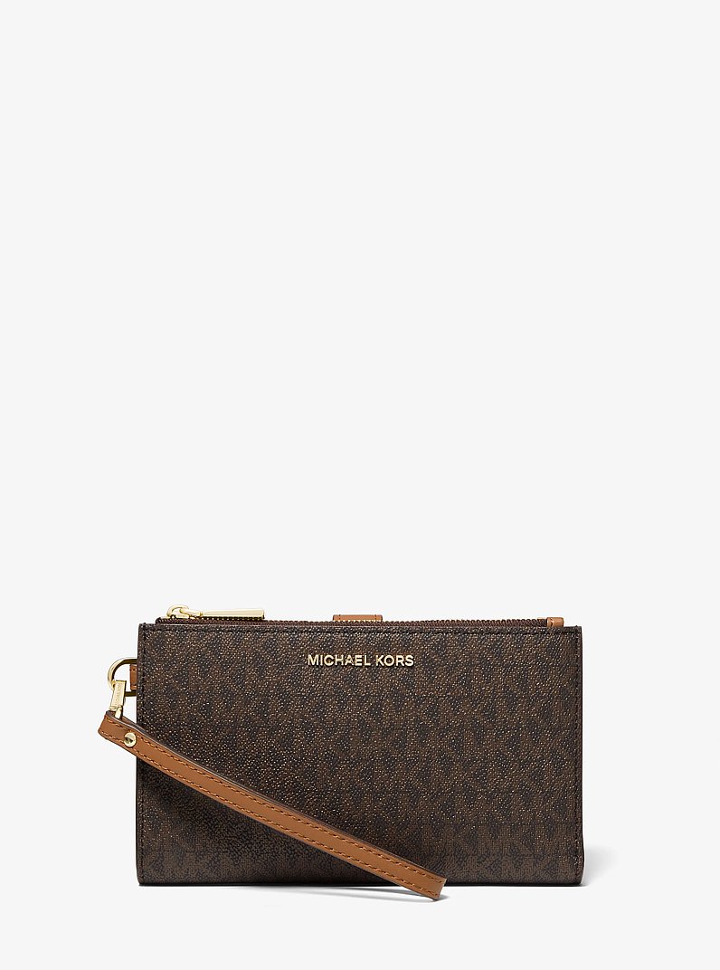 Portefeuille Adele &agrave; logo pour t&eacute;l&eacute;phone intelligent in BRUN | Michael Kors