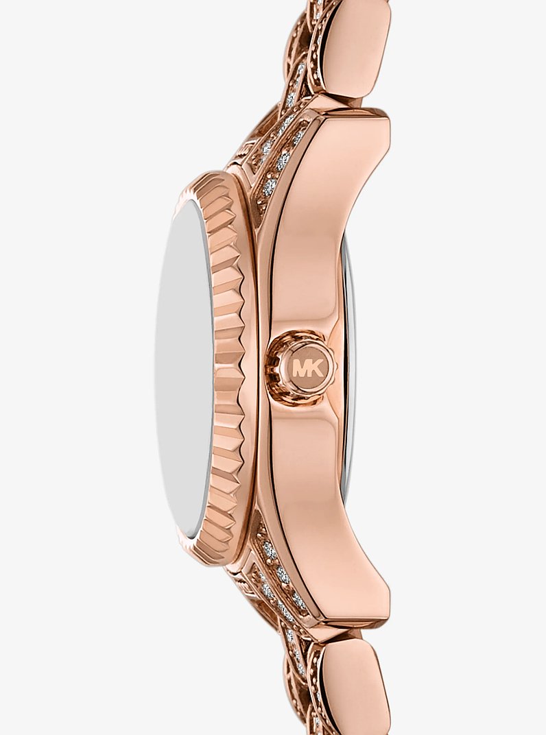 Armbanduhr Mini Lexington im Ros&eacute;-Goldton mit Pav&eacute; in ROTGOLDTON | Michael Kors