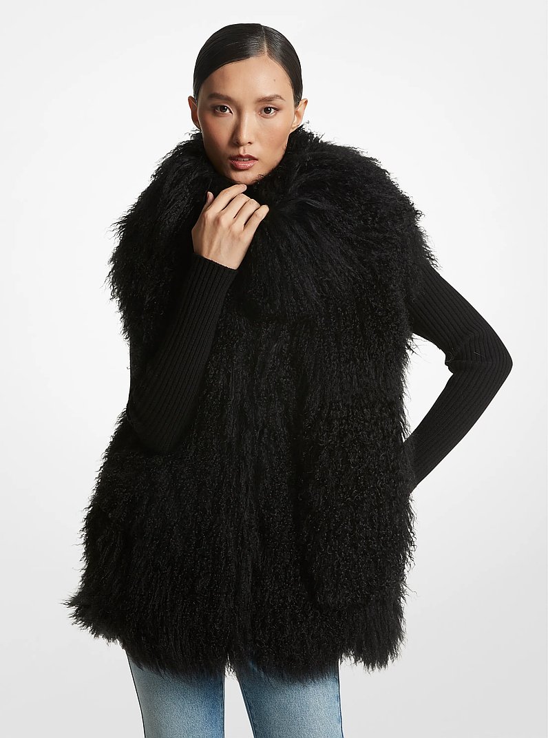 Chaleco de piel de oveja in NEGRO | Michael Kors