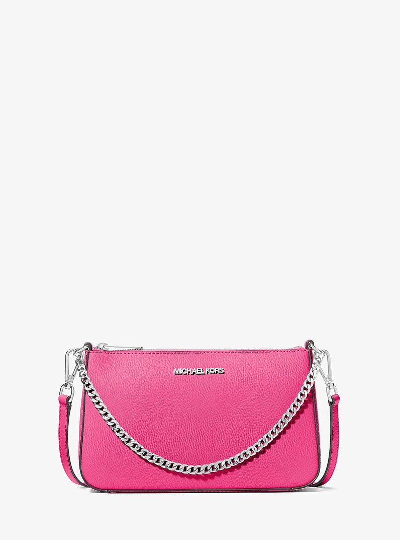 Jet Set Medium Saffiano Leather Crossbody Bag in DRAGONFRUIT | Michael Kors