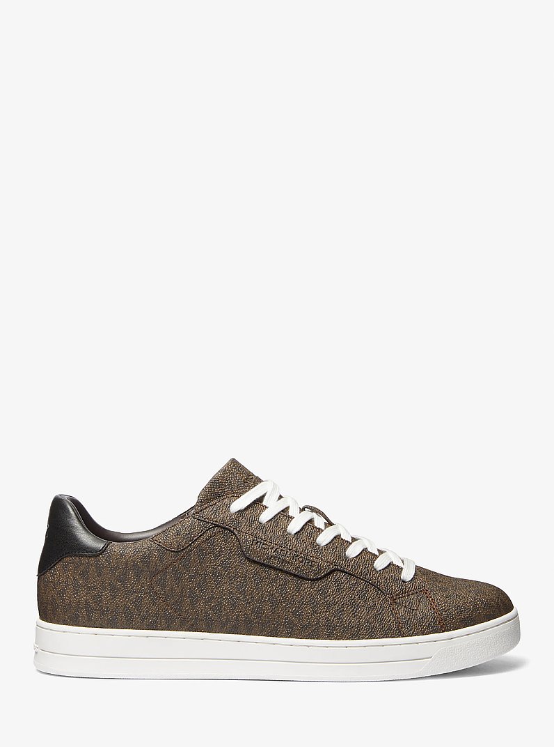 Keating Signature Logo Sneaker in BROWN | Michael Kors