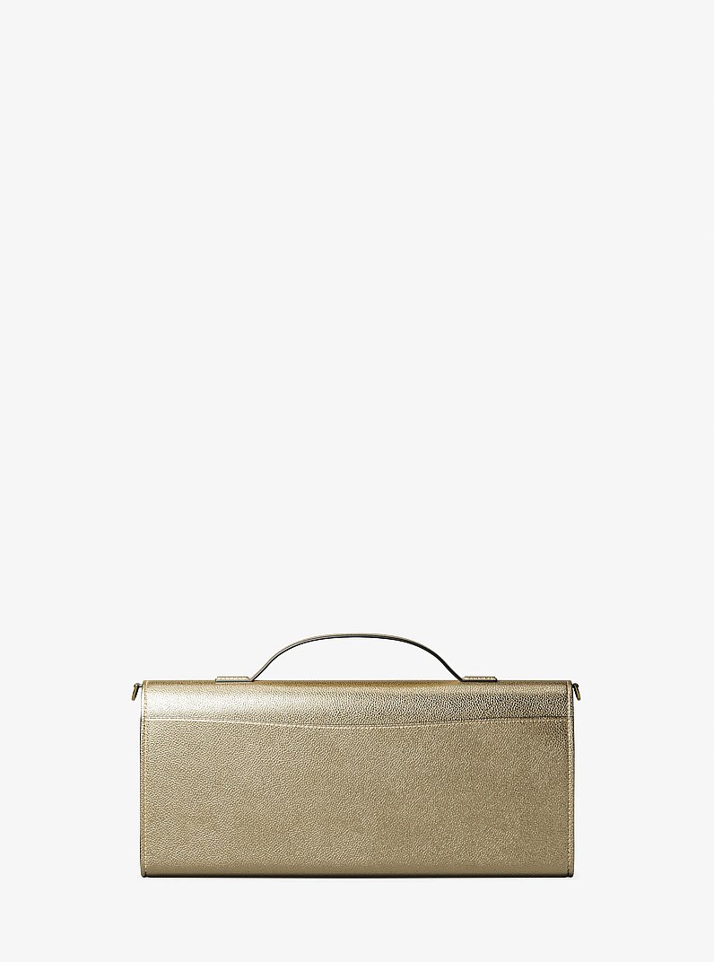 Wandelbare Schultertasche Hamilton Moderne Medium aus Leder in Metallic-Optik in BLASSGOLDTON | Michael Kors