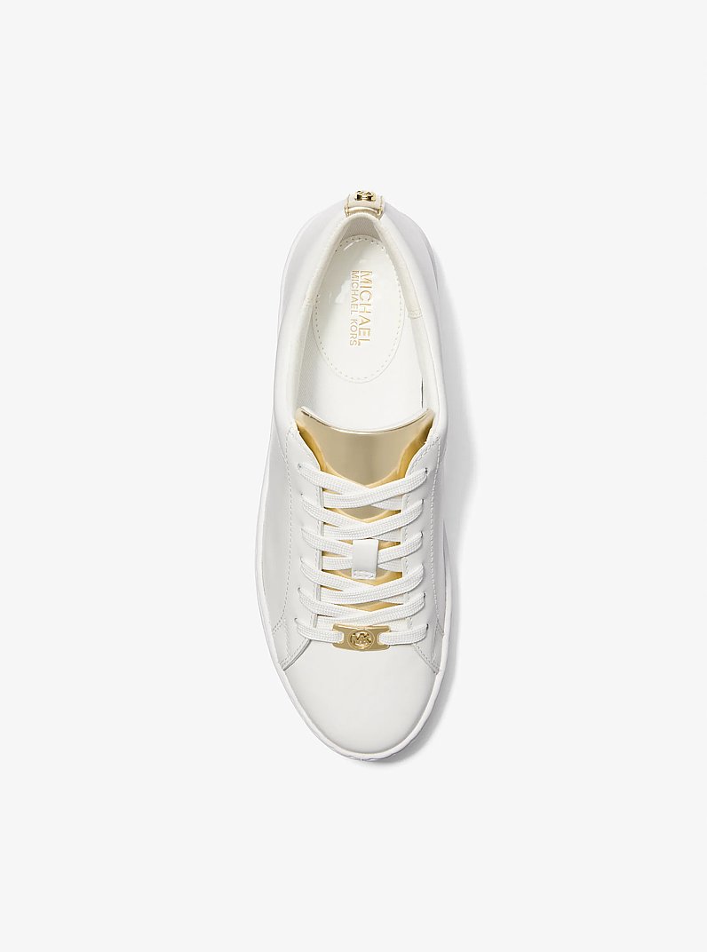 Keaton Two-Tone Sneaker in PALE GOLD | Michael Kors
