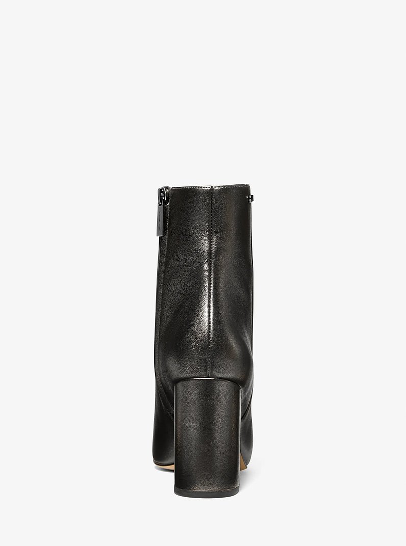 Stiefelette Perla Flex aus Leder in Metallic-Optik in ANTHRAZIT | Michael Kors
