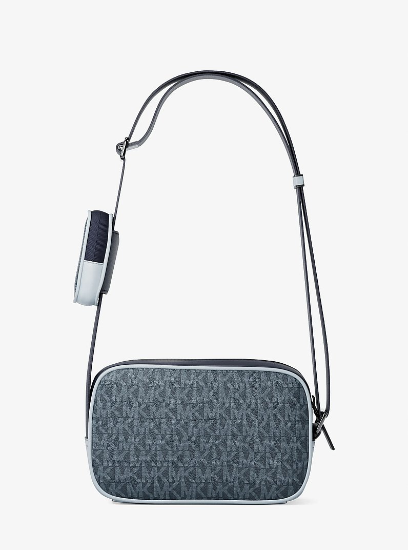 Cooper Small Signature Logo Camera Crossbody Bag With Pouch in ADMIRL MULTI | Michael Kors