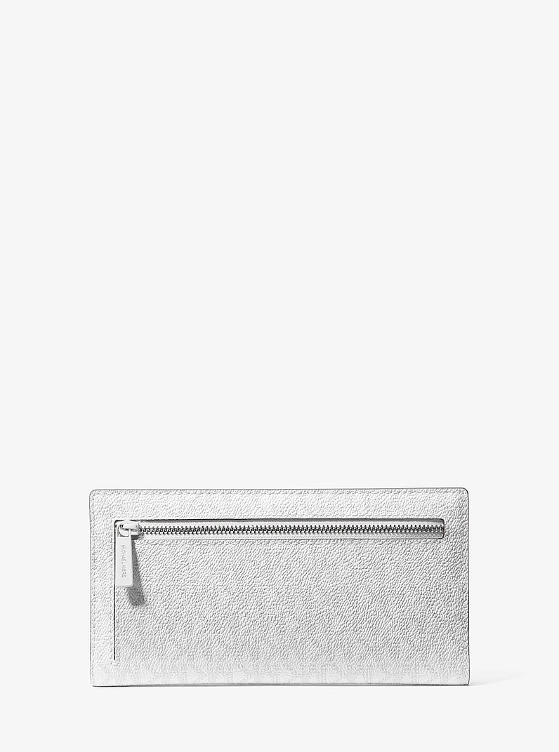 Grand portefeuille Carson &agrave; logo Signature in BLANC OPTIQUE | Michael Kors