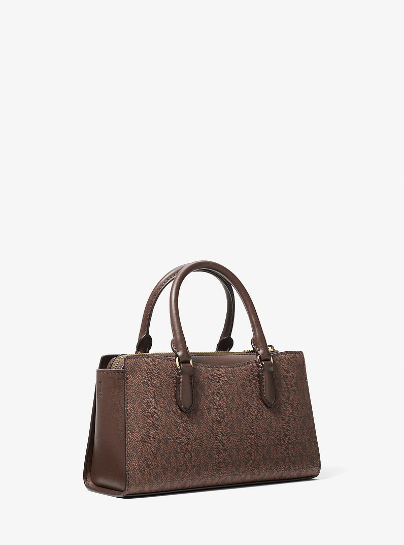 Arden Small Signature Logo Messenger Bag in NUTMEG | Michael Kors