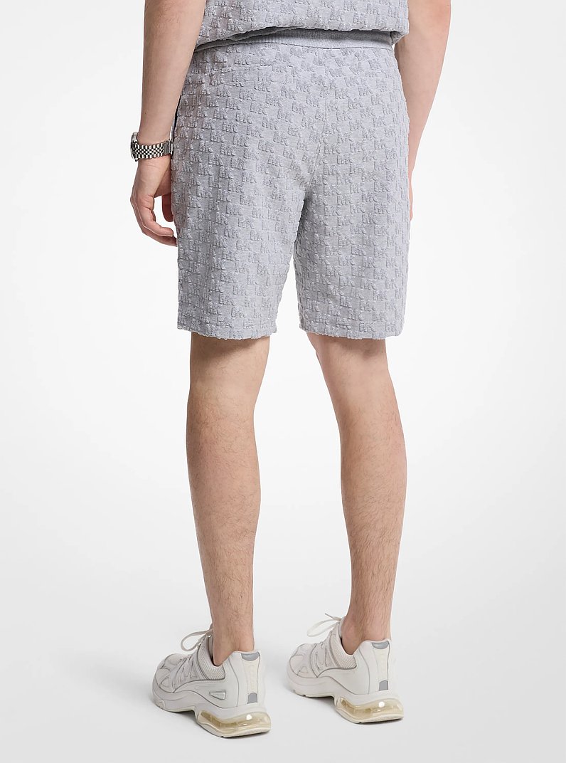 Logo Jacquard Terry Shorts in HEATHER GREY | Michael Kors