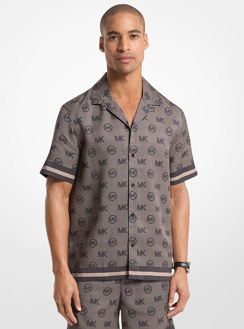 Logo TENCEL Shirt in BLACK | Michael Kors
