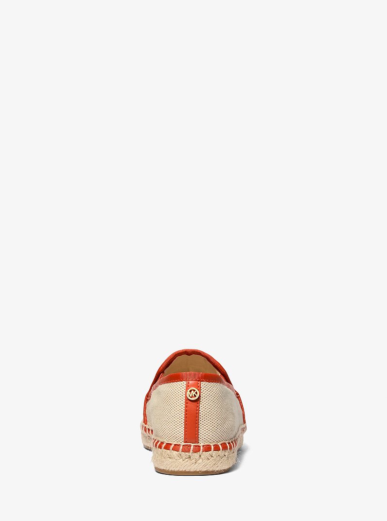Hastings Two-Tone Cotton Blend Canvas Espadrille in RED CLAY | Michael Kors