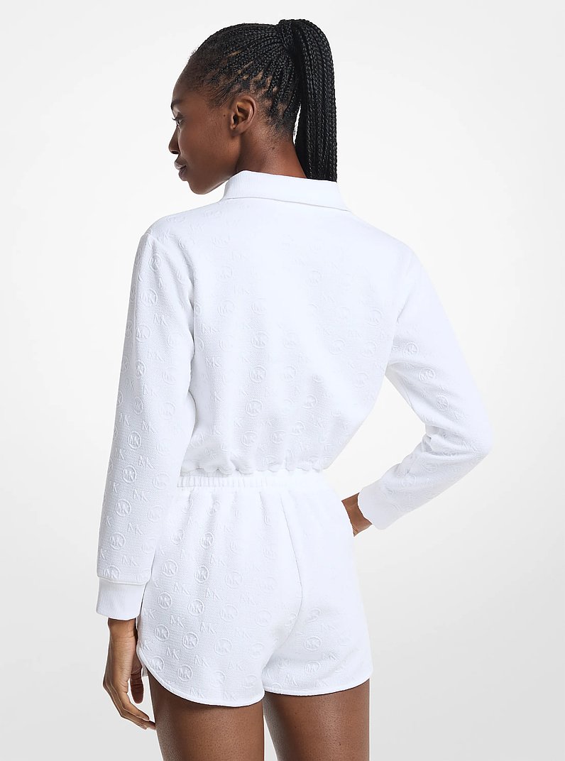 Barboteuse en jacquard &agrave; logo in BLANC | Michael Kors