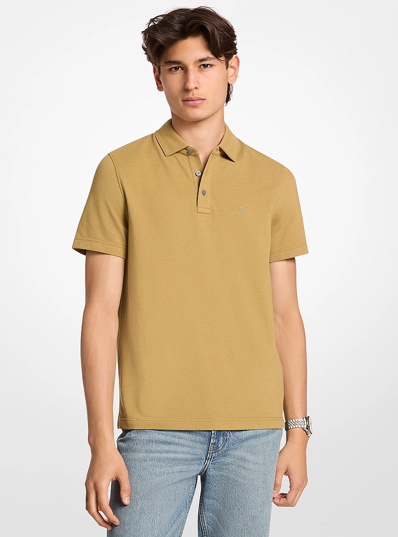 Polo en piqu&eacute; de coton Pima in OREGANO | Michael Kors