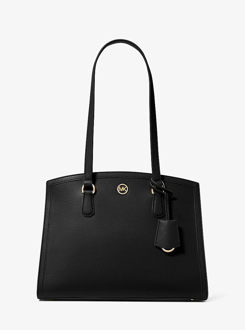 Chantal Medium Pebbled Leather Tote Bag