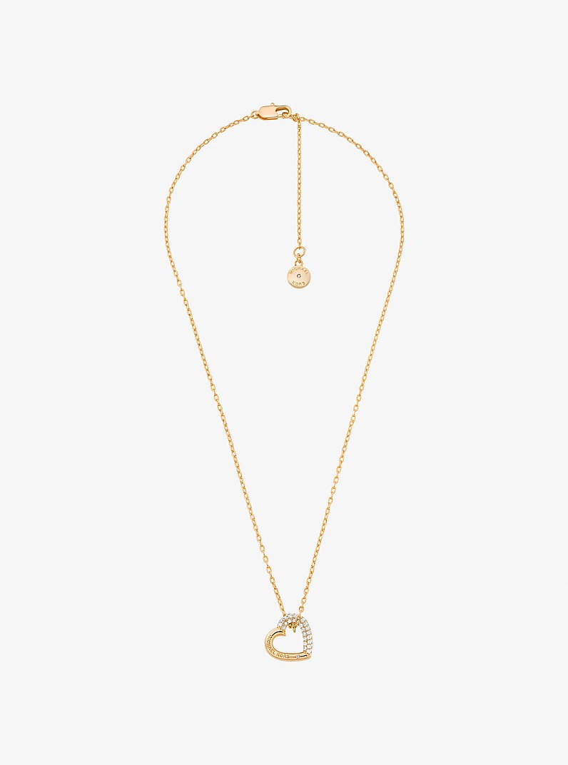 Pav&eacute; Heart Necklace in GOLD | Michael Kors