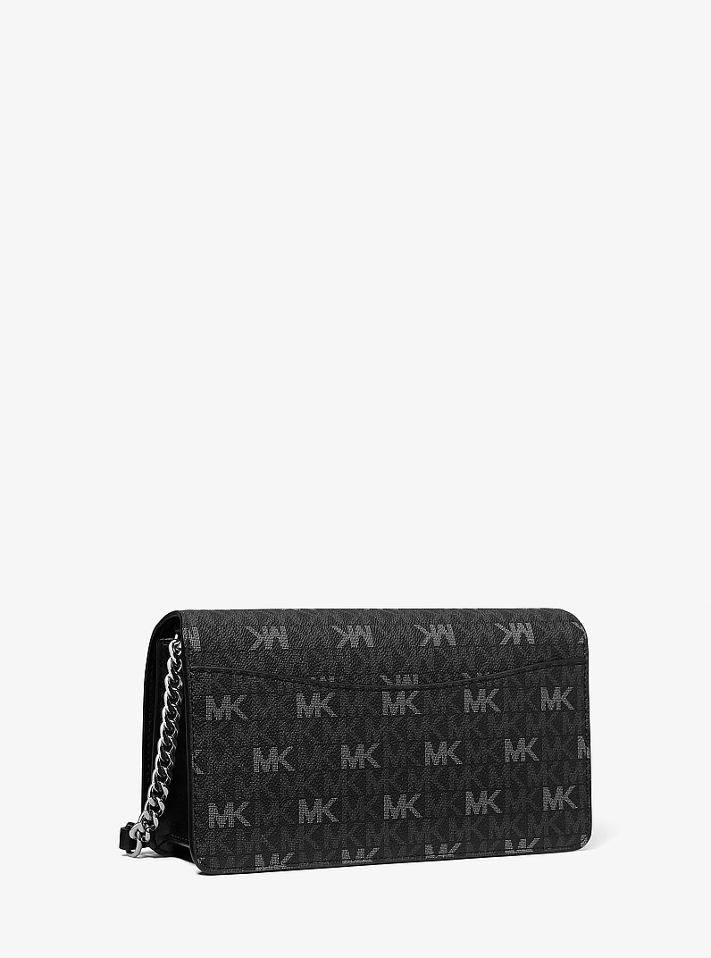 Sac &agrave; bandouli&egrave;re Jet Set Travel de taille moyenne &agrave; logo Signature in NOIR | Michael Kors
