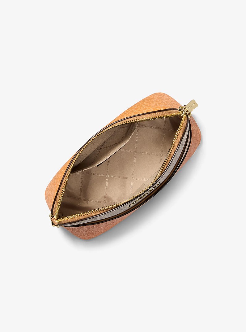 Sac &agrave; bandouli&egrave;re Jet Set Travel de taille moyenne &agrave; blocs de couleurs et &agrave; logo Signature in ORANGE POP MULTI | Michael Kors