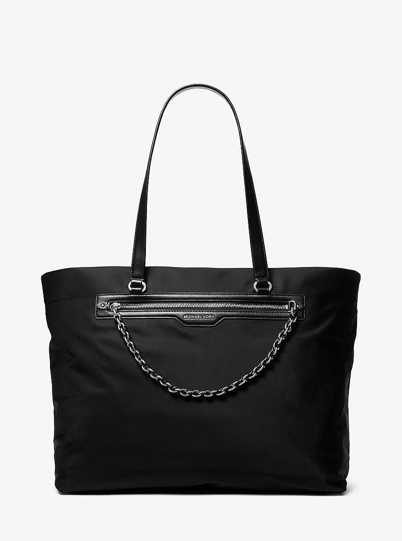 Slater Extra-Large Recycled Nylon Tote Bag in BLACK | Michael Kors