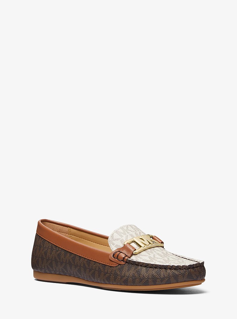 Camila Logo Moccasin in BROWN MULTI | Michael Kors