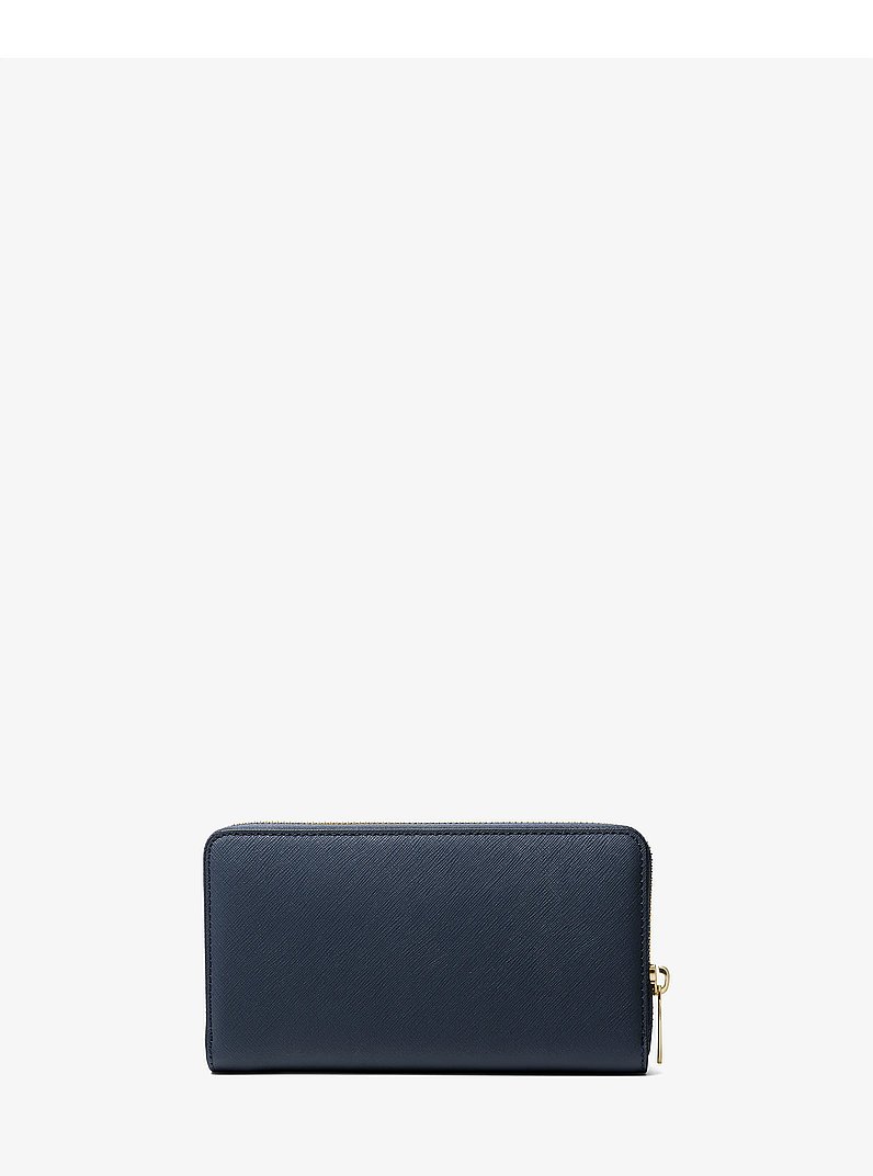 Portafoglio Jet Set medio in pelle Saffiano in NAVY | Michael Kors