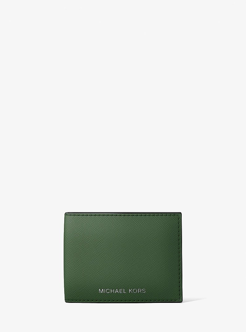 Cooper Saffiano Leather Billfold Wallet With Passcase in AMAZON GREEN | Michael Kors