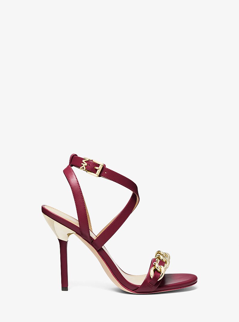 Sandalia Asha de piel con adorno in MORA | Michael Kors