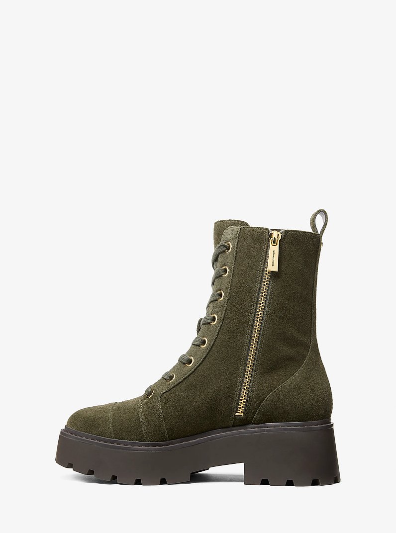 Blake Suede Combat Boot in IVY | Michael Kors